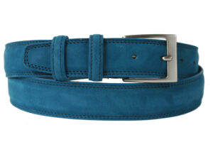 Cintura in vera pelle unisex effetto nabuk