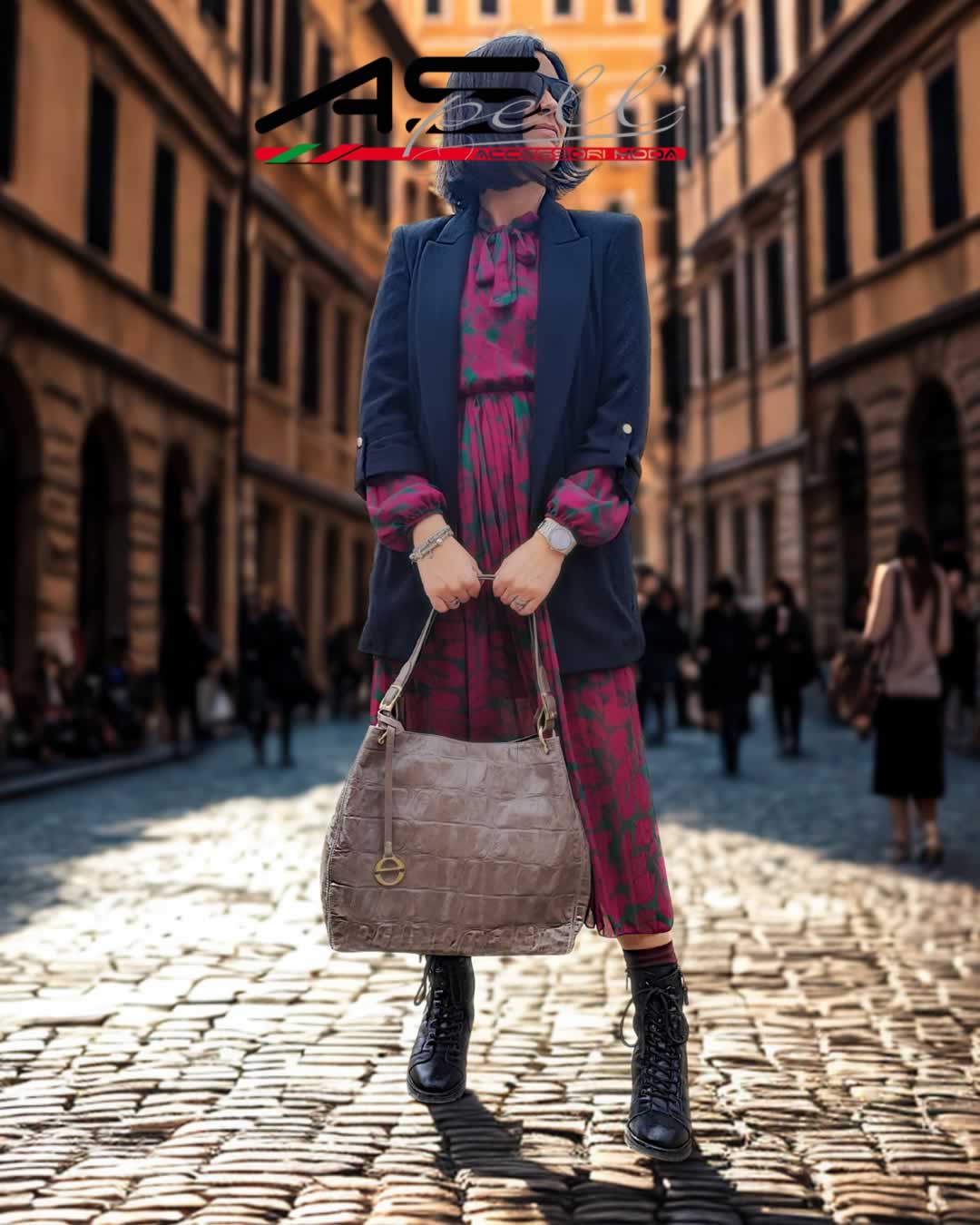 Borsa Agnese in cocco vera pelle