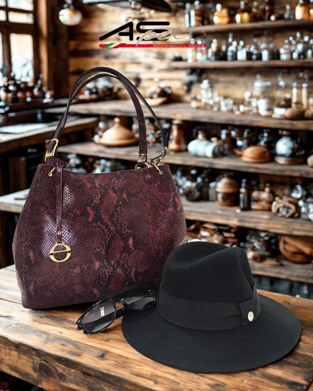 Borsa Agnese in vera pelle