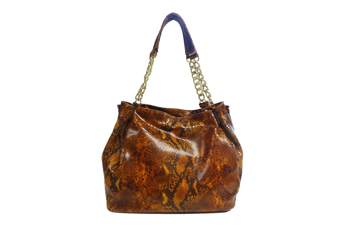 Borsa Sara Pitone Cuoio Aspell accessori moda