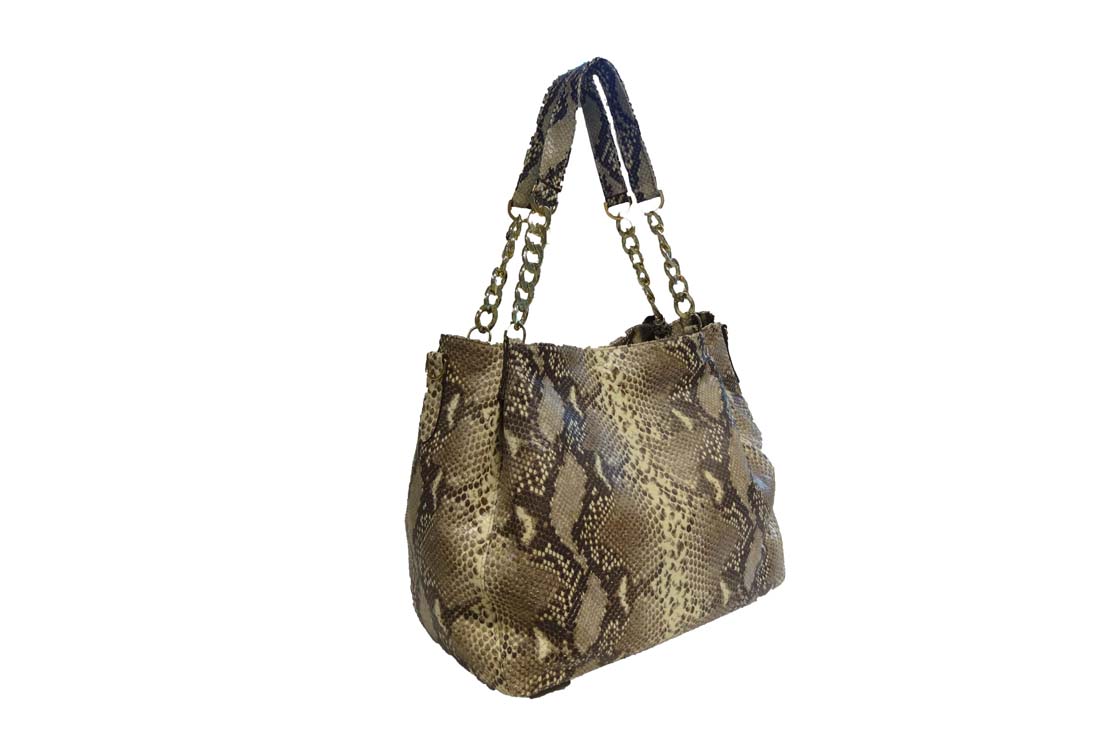 Borsa Sara Stampa Pitone Roccia Aspell accessori moda