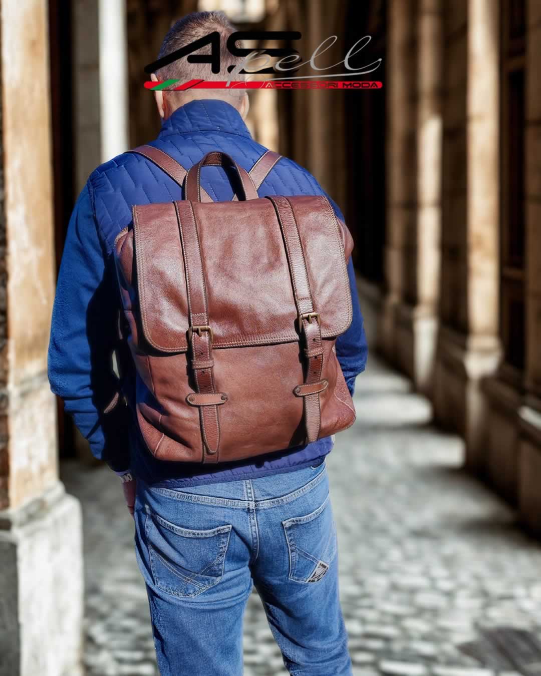 Zaino Silvio in vera pelle